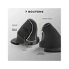 TnB Ergonomic Laser Wireless & Bluetooth Vertical mouse Black