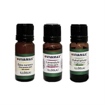 3-as illóolaj csomag édes narancs, levendula, eukaliptusz (3x10ml)